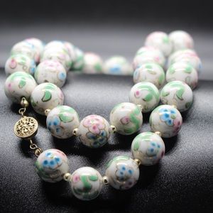 Vintage Chinese Porcelain Beaded Necklace